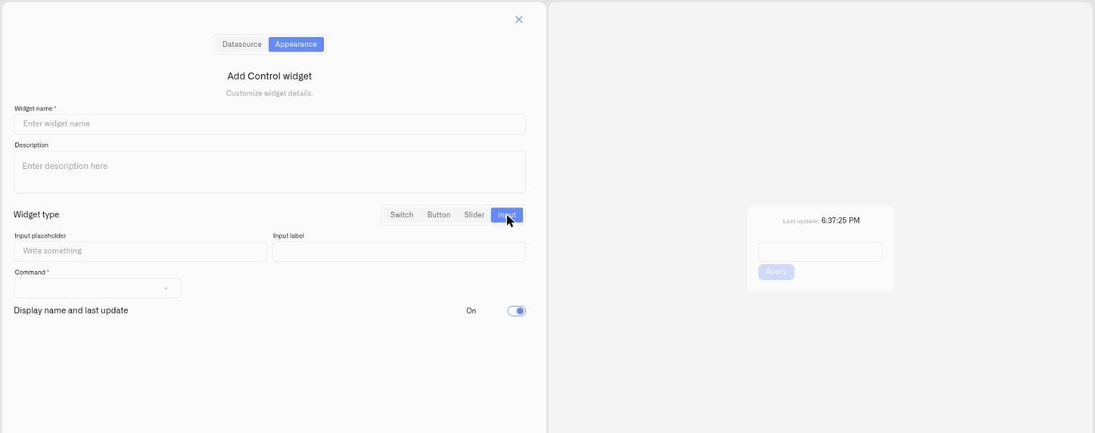 Input Control sending an exact setpoint value with an Apply button
