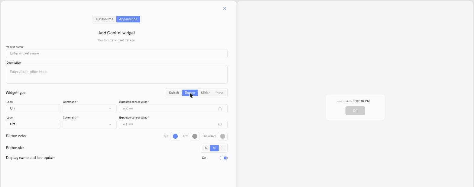 Button Control with button color and size options